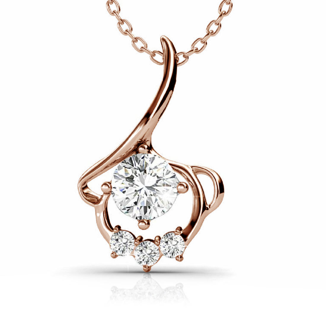 S925 With 18k Rose Gold Plated Luxury Brand Inspired Necklace