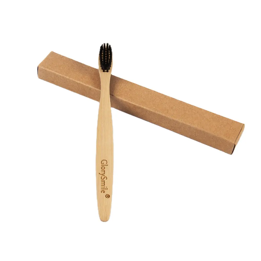 New Product Ideas Bsci Round Handle Kids Bamboo Toothbrush Cepillo De Dientes Flat Toothbrush bamboo