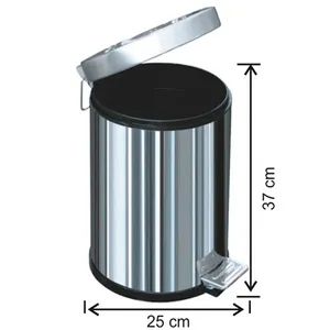 Pattumiera con pedale in acciaio inossidabile per il commercio all'ingrosso direttamente dal produttore a un prezzo basso bidone della spazzatura per interni per tutte le stagioni