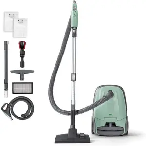 REVE Friendly Lightweight Bagged Canister Vacuum Cleaner with Extended telescoping Wand