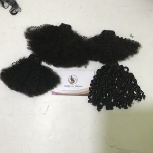 100% 10a afro crépus bouclés non transformés double dessiné cuticule aligné cru Vietnam humain vierge extension de cheveux - Product Image 2