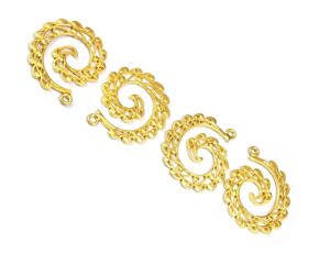 Breloques en spirale pierres précieuses naturelles bijoux faits à la main en argent sterling et laiton métal avec breloques plaquées or pierre de naissance pendentifs Boho - Product Image 2