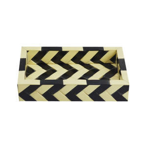 Plateau rectangulaire en résine de qualité alimentaire, fait à la main, les meilleurs ventes MDF, vaisselle de cuisine, plateau de service pour les accessoires de maison axymz - Product Image 2