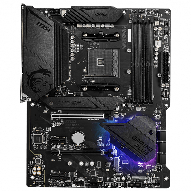 ほぼ未使用 MSI MPG B550 GAMING PLUS 保証残有り MSI ゲーミングマザーボード［ATX］ MPG B550 GAMING PLUS の
