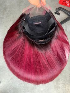 Extensiones de Cabello Humano de Múltiples Donantes, Origen Vietnam, Color Borgoña, Cabello Liso Natural - Product Image 3