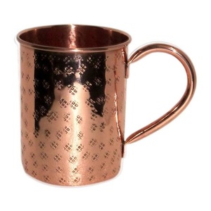 Tasses en cuivre pur portatives de conception fantaisie chopes à bière martelées portatives tasses de verres personnalisées pour la décoration et les cadeaux - Product Image 1