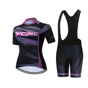 Ropa deportiva con estampado de logotipo para ciclismo, pantalones cortos con pechera, de diseño Popular, hecha a medida - Product Image 1