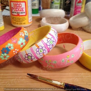 Brazalete de resina, pulseras gruesas de color caramelo, brazaletes para mujeres y niñas - Product Image 1