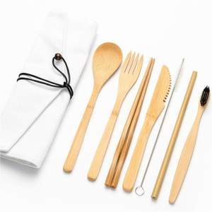 Couverts jetables en bambou Eco Cuillères pour crème pour hôtels et restaurants - Product Image 1