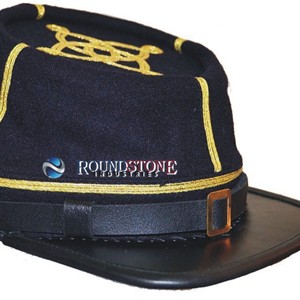 RSI_ Gorra Estilo Kepi Azul Oscuro de Capitán Confederado de la Guerra Civil, Accesorio Histórico Militar para Disfraz - Product Image 1