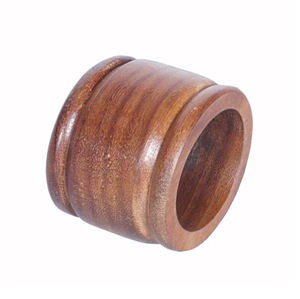 HAND CRAFTED SLEEK <b>PLAIN</b> WOODEN DINING TABLE TISSUE <b>RINGS</b> DECORATIVE DESIGNER NAPKIN <b>RING</b> - Product Image 5