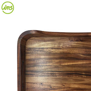 Bandeja de comida grande de madera de acacia con asa para fiestas en la cocina y Navidad para restaurantes - Product Image 5