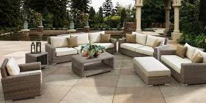 MONTAJE FLEXIBLE SOFÁ DE RATÁN/MUEBLES DE JARDIN DE PATIO DE MIMBRE/MATERIAL MARRÓN CLARO/COMODIDAD RESPALDO DE ASIENTO COCINA - Product Image 2