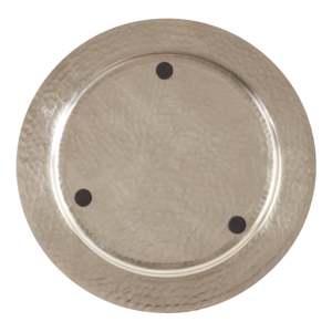 Tondo-Placa de carga redonda de madera, hierro de Metal y madera roja y plateada, hecho en la India, alta calidad, personalizada, compradores comerciales, hechos en la India - Product Image 6