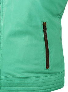 Veste en cuir de vache brossé pour femme, blouson décontracté à fermeture éclair, à la mode, 2020 — 2021 - Product Image 3