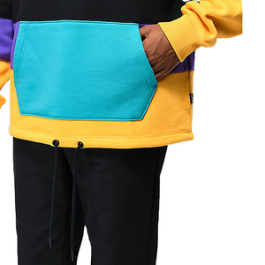 เสื้อฮู้ดดี้ผู้ชายแบบสั่งตัดเย็บพิเศษ ลายปะต่อหลากสี รุ่นใหม่มาแรง ขายดี ตามความต้องการของลูกค้า - Product Image 5