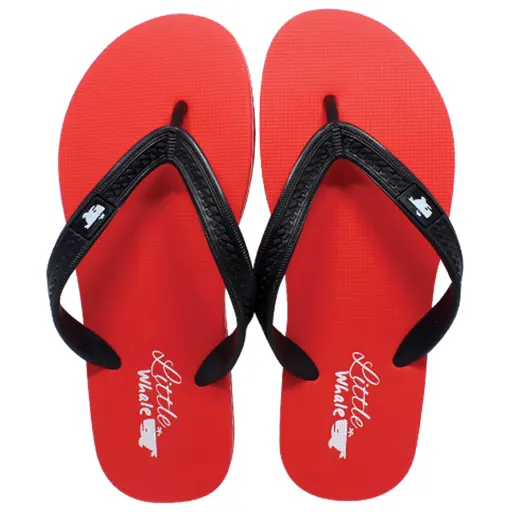 Dayanıklı anti kayma kauçuk erkek sandalet erkek terliği erkekler için açık plaj MR105 kırmızı/siyah