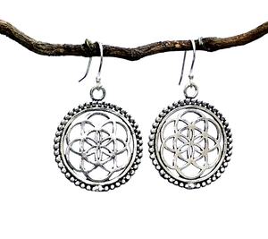 Vintage Bohemian Style <b>Drop</b> Dangle <b>Earrings</b> <b>Silver</b> Plated Jewelry for Women - Product Image 1