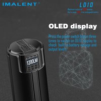 IMALENT LD10 lampe de poche LED taille pouce 1200 lumens torche avec écran OLED pour les besoins d'edc