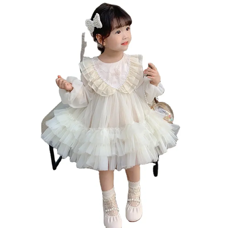First Birthday Outfit Ivory Color Customer Designer Baby Princess Dress Wholesale