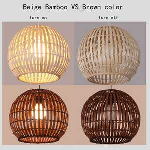 Lustre suspendu en bambou rustique scandinave sur mesure, décoration intérieure - Product Image 3