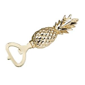 Abrebotellas con diseño de piña, abrebotellas de aluminio chapado en oro con estampado de logotipo personalizado moderno y elegante, único, clásico, venta al por mayor - Product Image 1