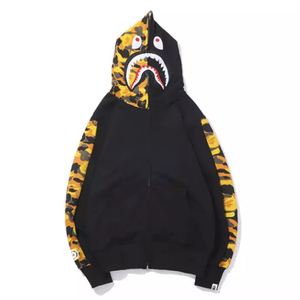 High Quality New Fashion <b>Men's</b> Winter Casual Hoodies Black and White Shark Camouflage Glow-in-the-Dark Polyester/Cotton - Product Image 1