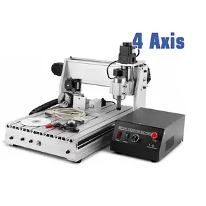 Máquina roteadora CNC, mini desktop, gravação em metal, 4 eixos, madeira rotativa, melhor preço, 3020 4060 6090