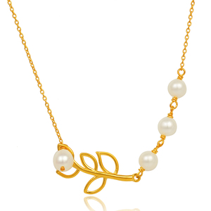 Collier en argent sterling 925 avec perle et pierres précieuses, bijoux fins de luxe pour femmes et filles - Product Image 1