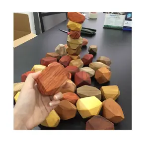 아이 교육 장난감 자연 게임 스태킹 블록 컬러 빌딩 나무 균형 돌