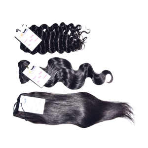 Pelo brasileño 100% virgen alineado con cutícula cabello humano liso de grado 10a, cabello humano brasileño crudo tejido de dama, cabello rizado de visón - Product Image 4