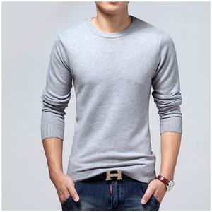 Vente en gros T-shirt à manches longues pour hommes en coton avec logo personnalisé - Product Image 3