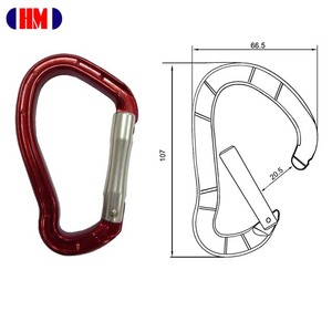 Mosquetón de Escalada en Roca con Forma de D Super Recto CE - Product Image 1
