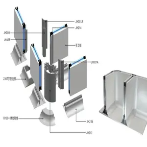 Profilo di alluminio di 6000 serie per gli accessori dell'attrezzatura della stanza pulita
