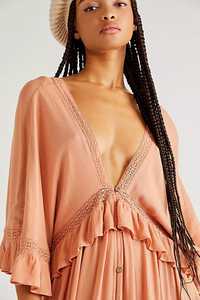 Robe de soirée grande taille pour femmes, tenue de soirée décontractée, dentelle, manches longues, été, 2022 - Product Image 3