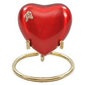 ของที่ระลึกหัวใจโลหะโกศสำหรับขี้เถ้าขี้เถ้าของนักออกแบบหัวใจหินอ่อนสีฟ้า - Product Image 4