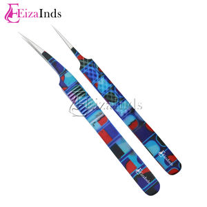 ที่มีคุณภาพสูงตรงแหนบขนตาจับความสะดวกสบายเครื่องมือต่อขนตาที่มีโลโก้ที่กำหนดเองโดย EIZA INDS - Product Image 6