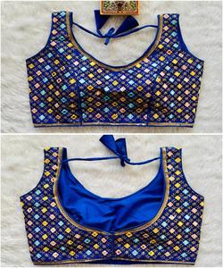 Designer Wedding Wear Georgette Sequence Embroidery Blouse Indian Ladies Women Stitched Readymade Low Price Wholesale Surat Alphanumero - Product Image 5