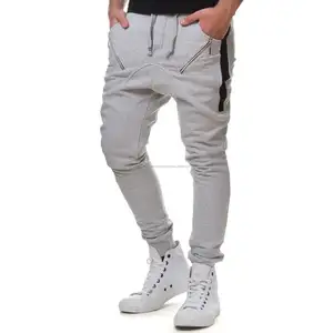 Wholesale New Men Casual Athletic Slim Fit With Black Patch On Thighs Training Sports Jogger Sweat Pants