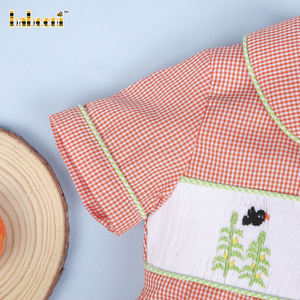 Vêtements pour garçons de luxe faits main en coton/élasthanne, style smocké, OEM/ODM, sur mesure, collection automne, vente en gros - BB2787 - Product Image 6