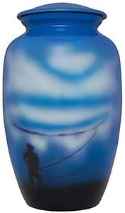 โกศบรรจุอัฐิอะลูมิเนียมสไตล์อเมริกัน พร้อมโลหะ ไม้ และหินอ่อน สำหรับงานศพผู้ใหญ่ รุ่น BSU-399 โดย Brassworld India - Product Image 3