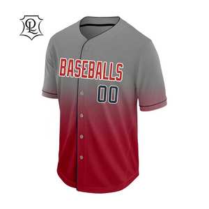Custom team logo design two buttons pullover baseball jersey <b>shirt</b> - Product Image 3