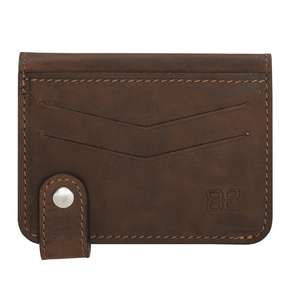 Porte-cartes OSCAR en cuir véritable fait main, avec clip en métal aluminium, logo personnalisable, protection RFID - Product Image 6