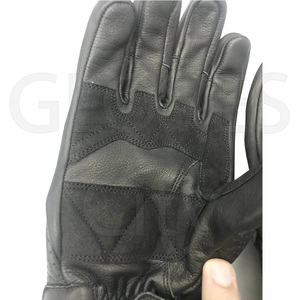2025 guantes de moto cortos Unisex de calidad superior cuero suave % cuero de vaca alta protección a prueba de viento transpirable para motocicleta - Product Image 4
