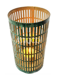 Bougeoir conique en métal de qualité supérieure dernier support votif et photophore vert chandelier votif vert - Product Image 4