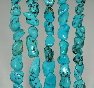 Turquoise Arizona Rough Shape Beaded Necklace Wholesaler Price Per Carat Superb Quality Natural - Product Image 2