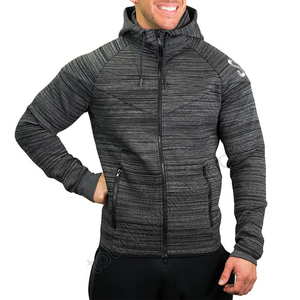 Marque privée personnalisée survêtement de jogging 2 pièces pour hommes nouveau design en nylon à rayures réfléchissantes fermeture éclair décontracté grande taille sports d'hiver - Product Image 1