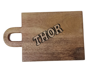 Tabla de cortar de cocina de madera marrón y bambú, bloque de corte de artículos para el hogar y tabla de cortar ecológica - Product Image 3