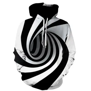 Black & White Color Combination Export Oriented Long-sleeve Hooded Collar Pull Over Wholesale Price OEM Custom From Bangladesh