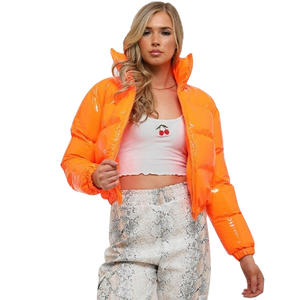 Femmes automne hiver manteau à bulles surdimensionné respirant doudoune matelassé caractéristique imprimé tissu matériel Nylon doublure coton - Product Image 1